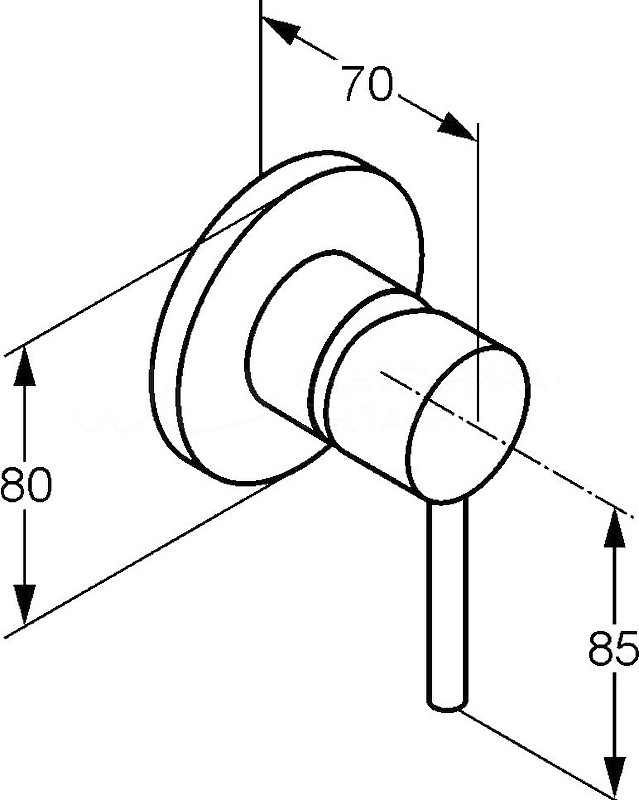 Приобрести kludi bozz встраиваемый смеситель для душа, внешняя монтажная часть, арт. 389250576
