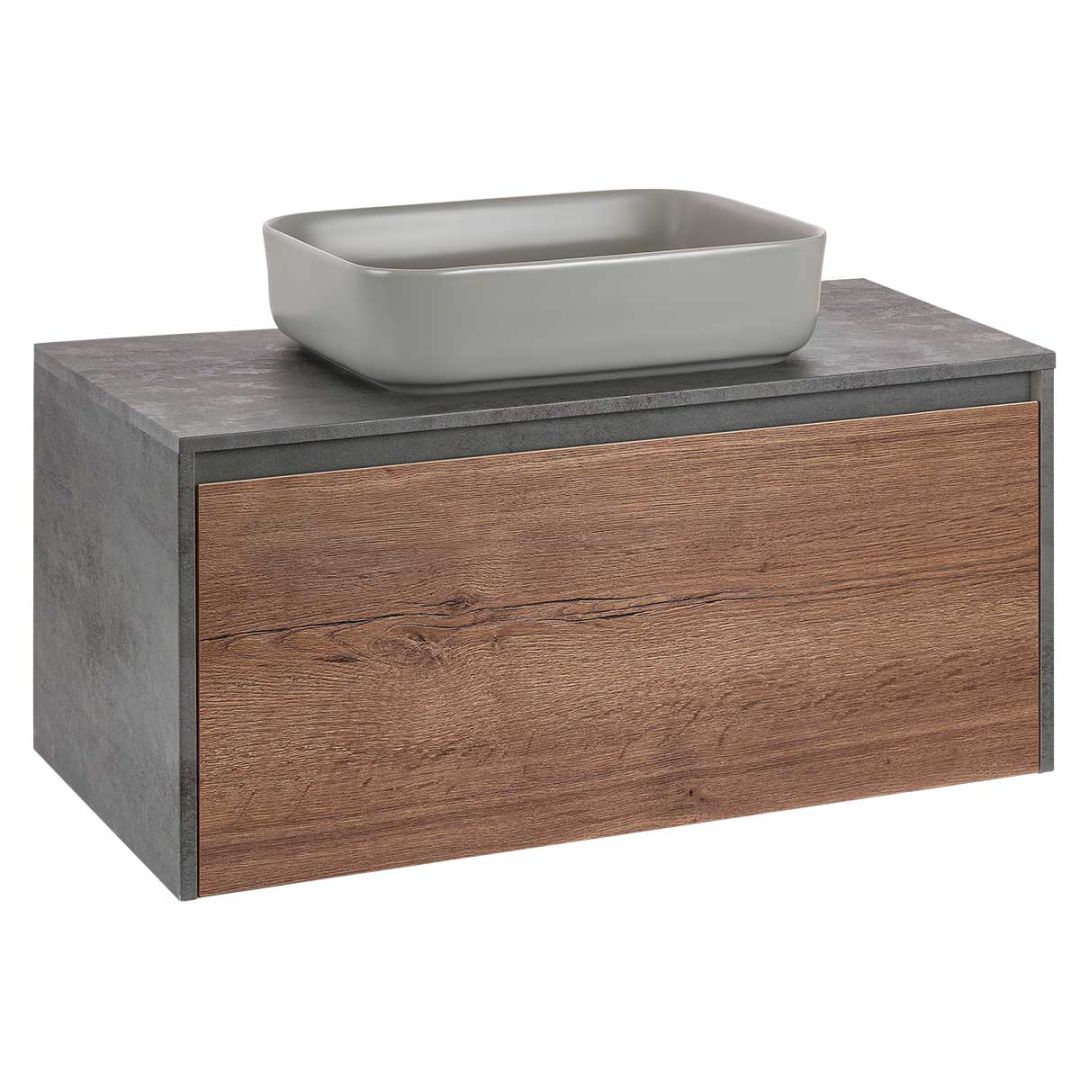 Приобрести vincea тумба со столешницей mesa 100 см, дуб табак\бетон vmc-2ms100tb