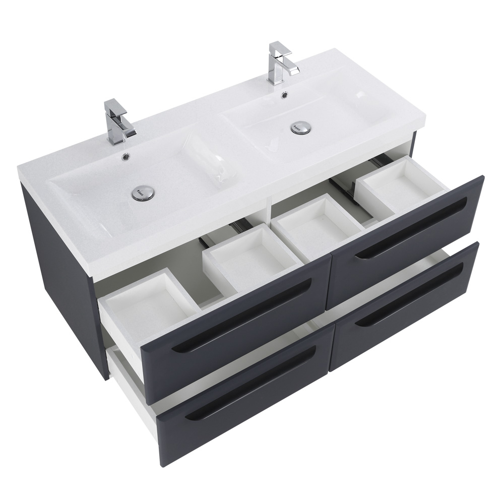 Приобрести cezares тумба подвесная с раковиной eco 120 см grafito, графит eco-1200-4c-so-2-gr-p