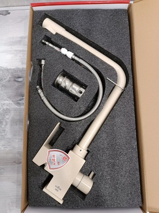 Приобрести смеситель для кухни vieir kitchen 359 мм, с подключением к фильтру, бежевый v15025(b)