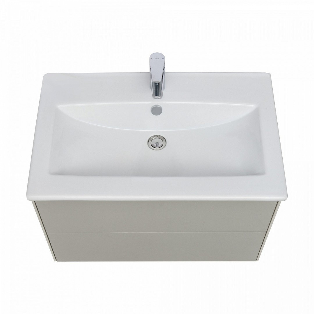 Приобрести тумба подвесная с раковиной акватон сохо 75 см, слэйт \ галька серая