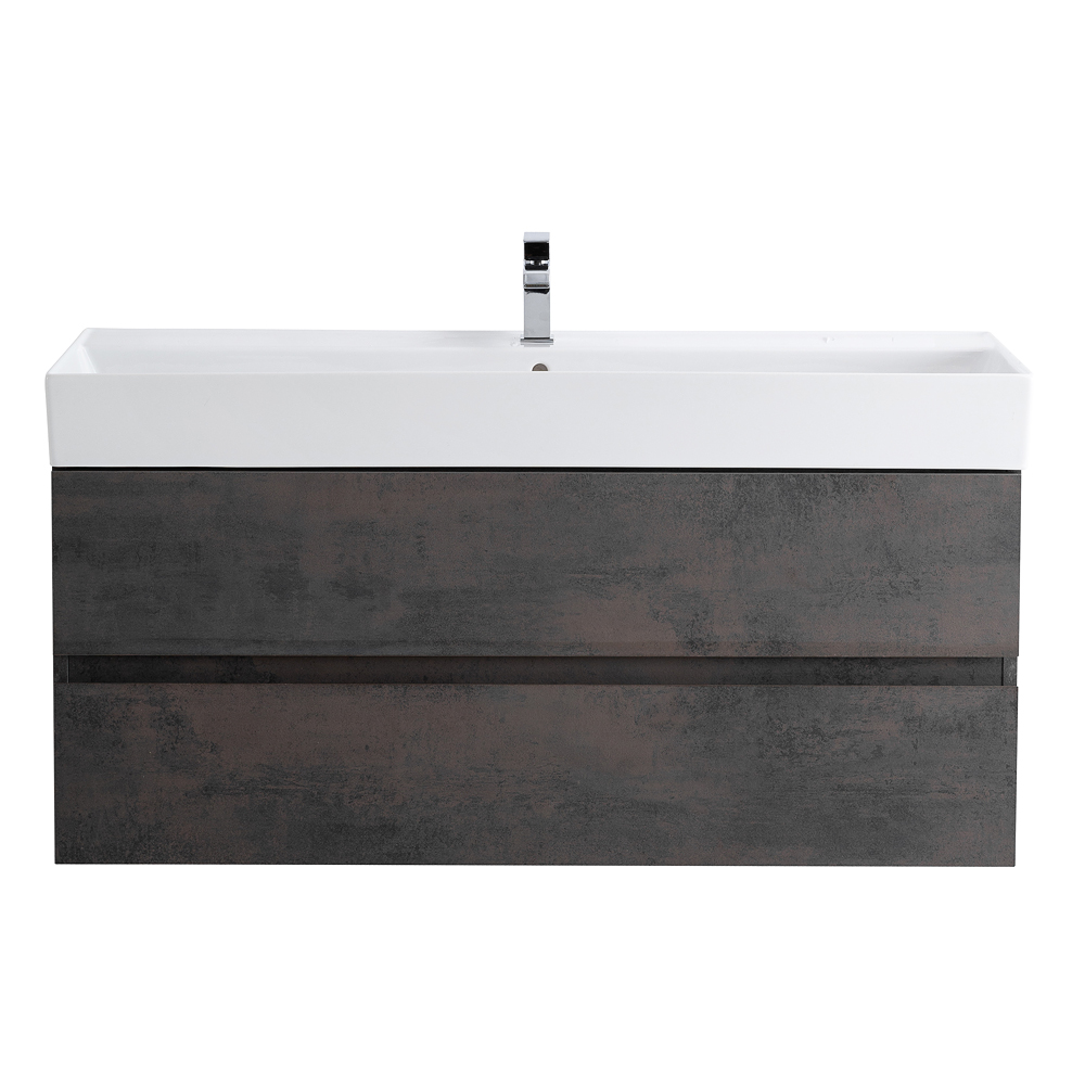 Приобрести cezares тумба подвесная с раковиной molveno 46 120 см ossido, темно коричневая molveno 46-120-2c-so-oss