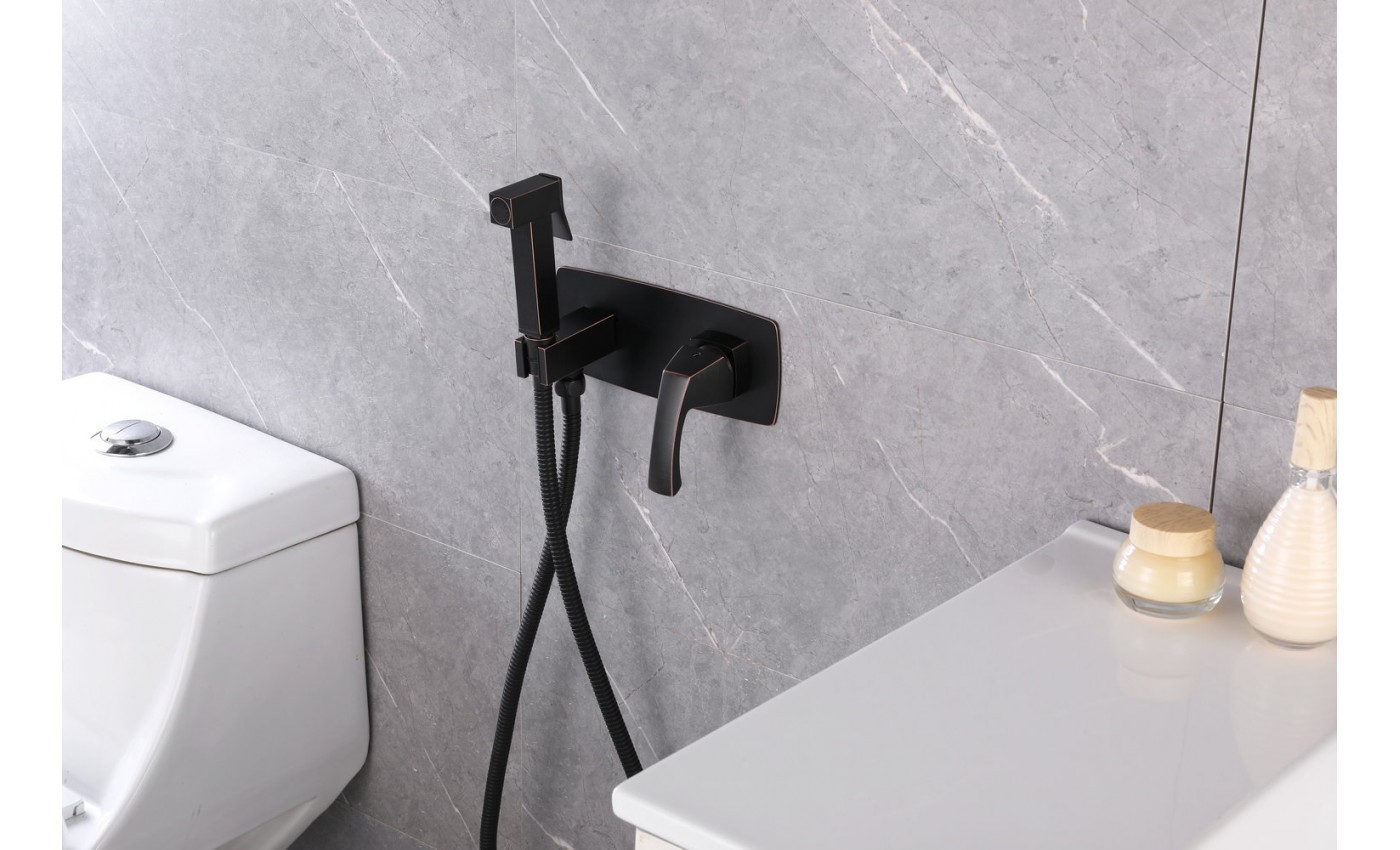 Приобрести lemark смеситель nubira с гигиеническим душем, скрытый монтаж, темная бронза lm6219orb