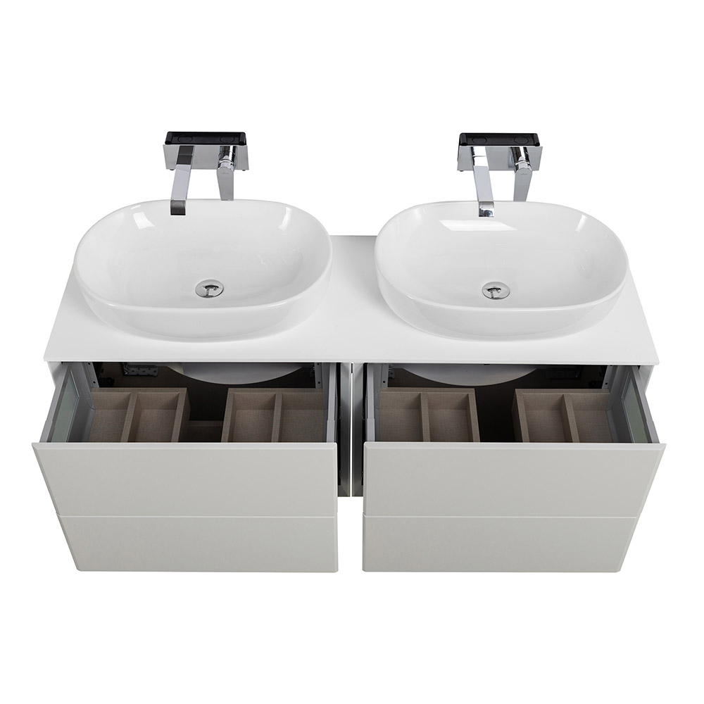 Приобрести cezares тумба со столешницей подвесная bellagio 140 см bianco opaco, белая 54714