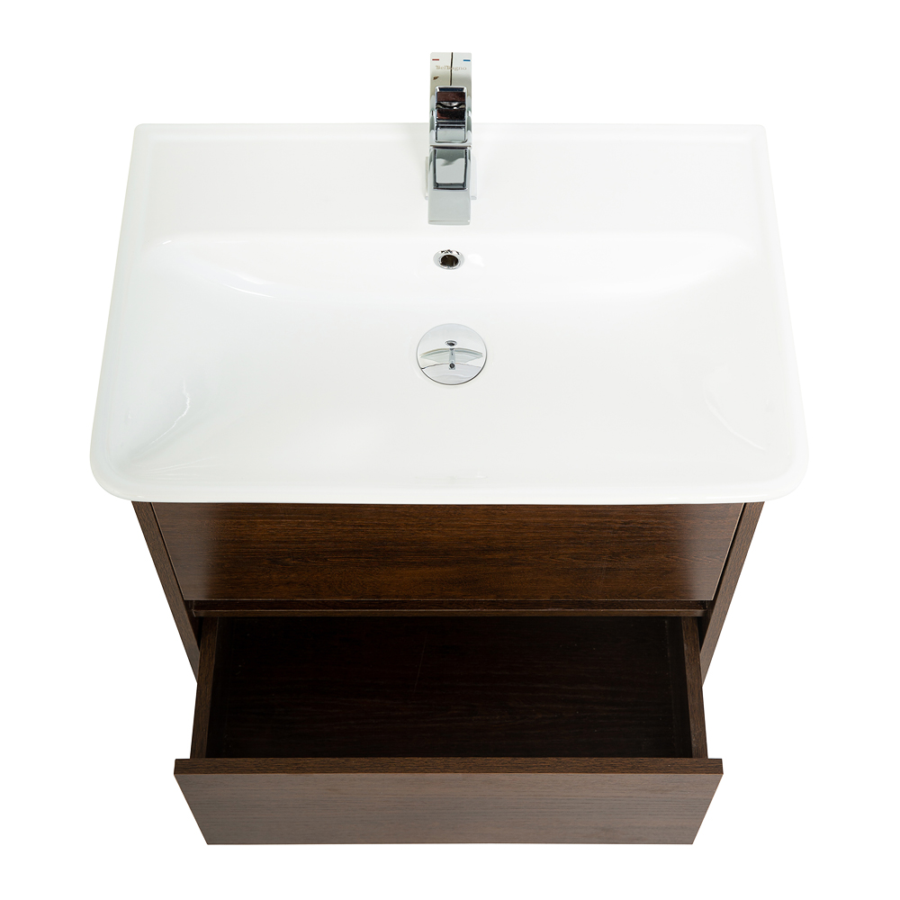 Приобрести belbagno тумба с раковиной neon 50 см, подвесная rovere scuro, белая раковина