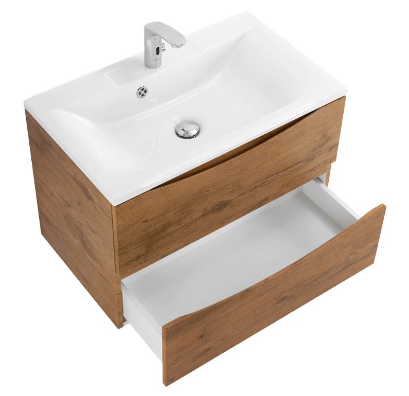 Приобрести тумба подвесная с раковиной belbagno marino-750-2c-so-rn-p 75 см, rovere nature