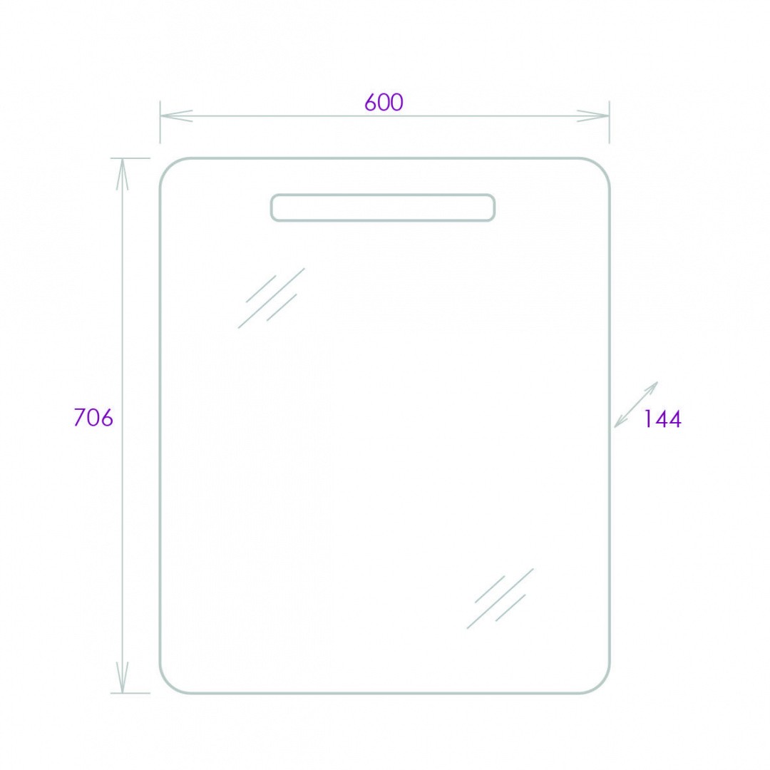 Приобрести onika зеркало шкаф неаполь 60х71см, 206064
