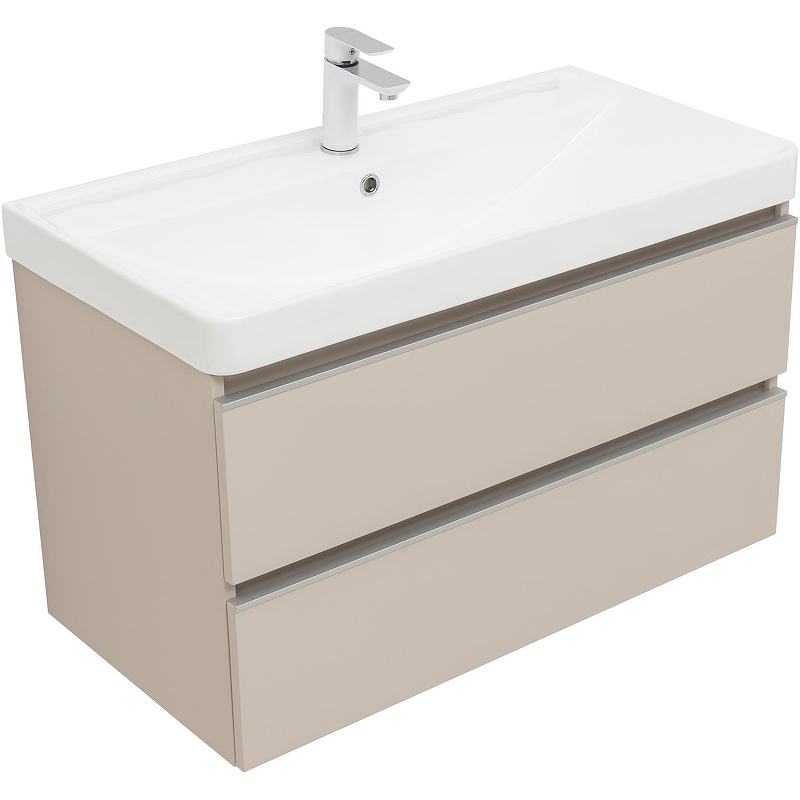 Приобрести aquanet тумба с раковиной вега 90 см, бежевый
