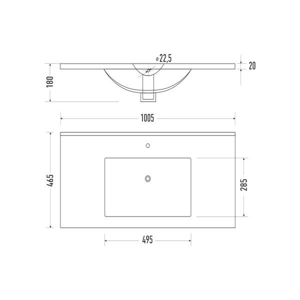Приобрести mirsant тумба напольная next 100 см с раковиной e-100 ут000021370