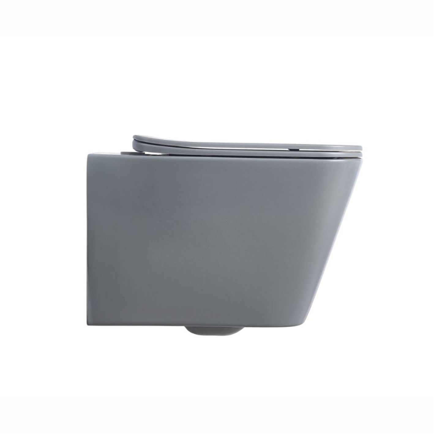 Приобрести sole унитаз подвесной cube 2 grey, безободковый с сиденьем дюропласт, микролифт, серый ут000085188