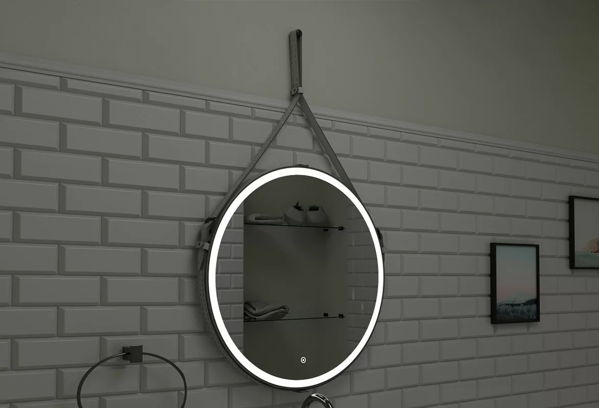 Приобрести continent зеркало с подсветкой millenium white 65х65 см, белое