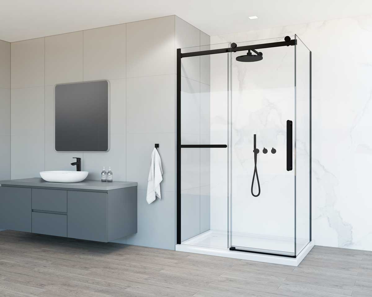Приобрести vincea душевое ограждение como soft 120х100 см, прозрачное, черное vsr-1cs1012clb