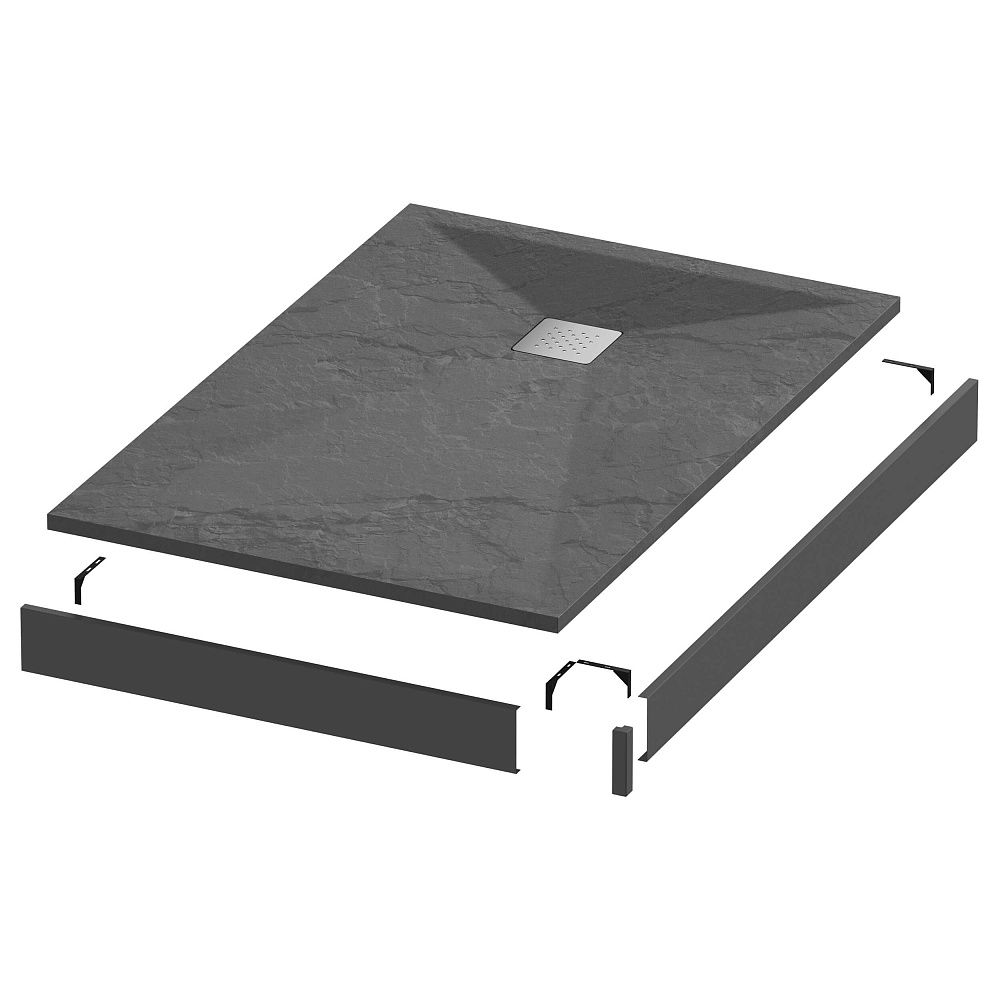 Приобрести grossman каменный душевой поддон strong 80x100 см, графит gr-s280100q