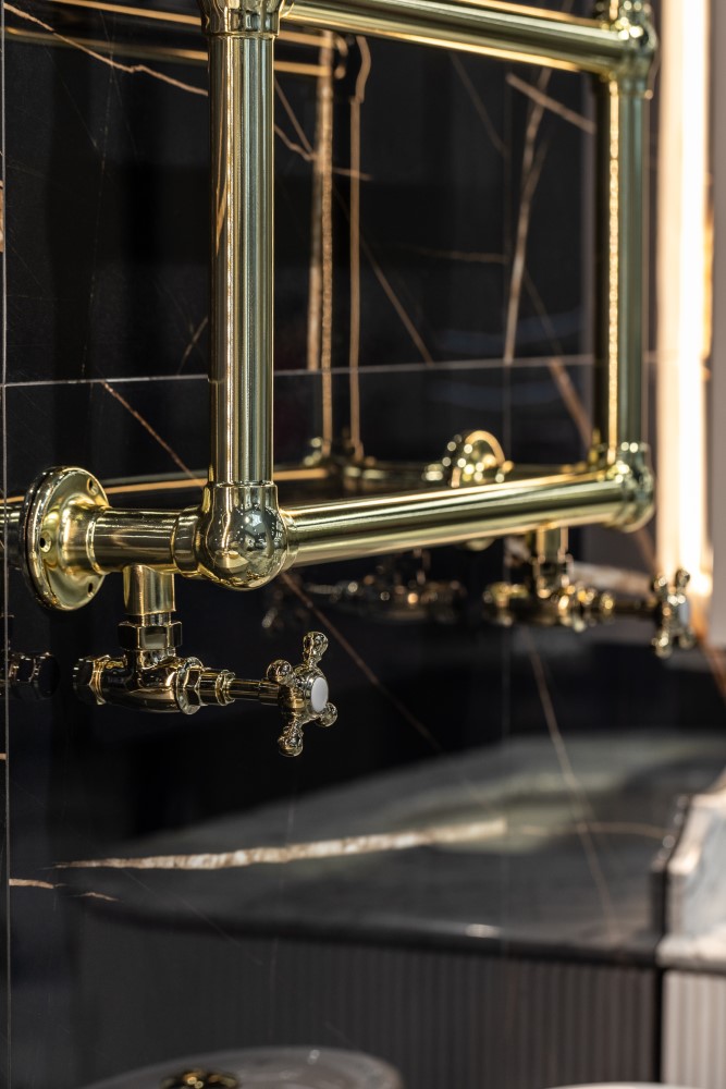 Приобрести boheme полотенцесушитель водяной 500x750mm , золото 719