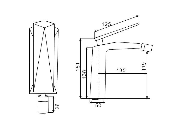 Приобрести boheme смеситель для биде venturo, белый\хром 376-w