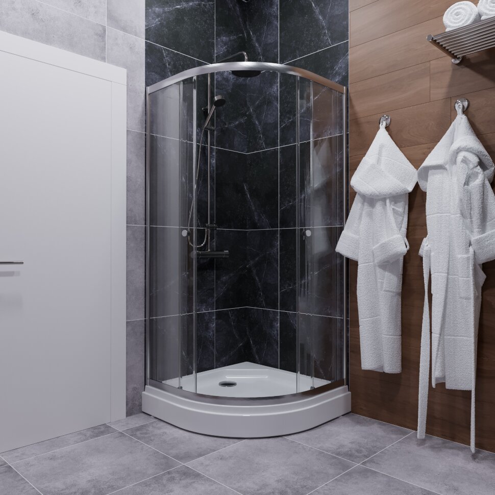 Приобрести тритон душевое ограждение альфа 100х100 см, хром, прозрачное щ0000049615