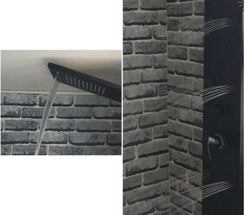 Приобрести aquanet душевая панель galaxy black 150 см с гидромассажем
