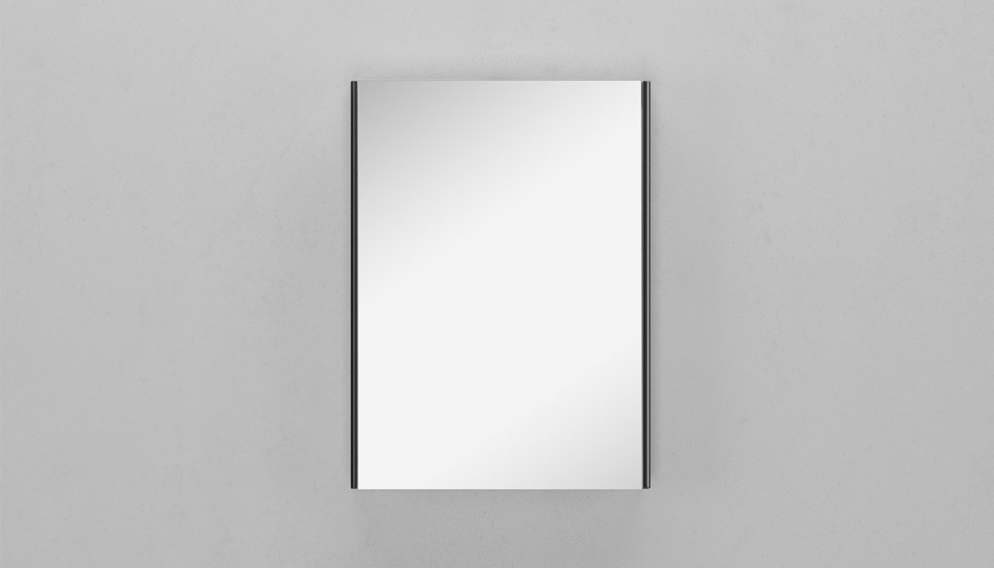 Приобрести зеркало-шкаф velvex klaufs 60 см zskla.60-217, черный матовый