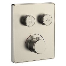 Термостатическая панель смесителя встраиваемая на 2 потребителя WONZON & WOGHAND, Брашированный никель (WW-INF322A-BN)