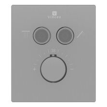Vincea Встраиваемый смеситель для душа Inspire, термостат , оружейная сталь VSCV-321T-MGM