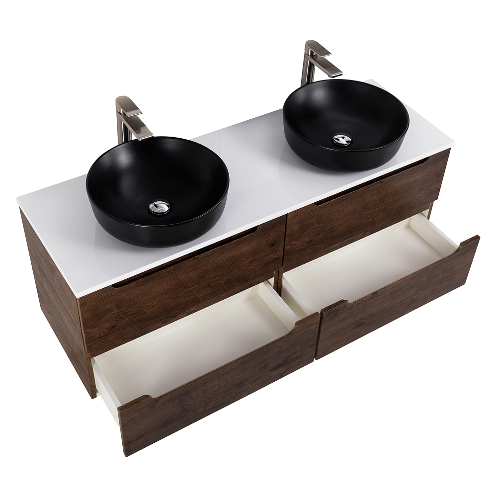 Приобрести belbagno тумба со столешницей etna 140 см, подвесная rovere moro