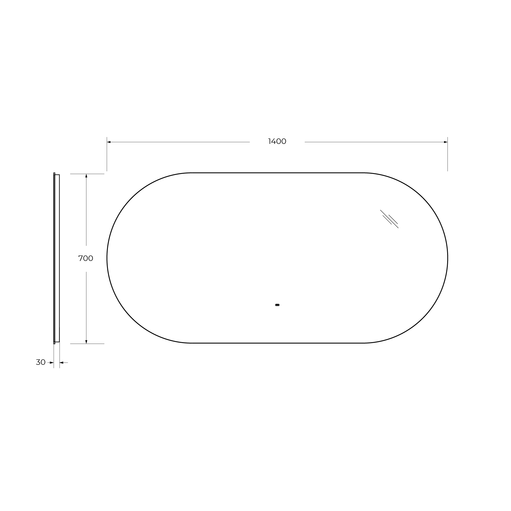 Приобрести cezares зеркало vague 140х70 см, контурная подсветка, датчик движения czr-spc-vague-1400-700-mov
