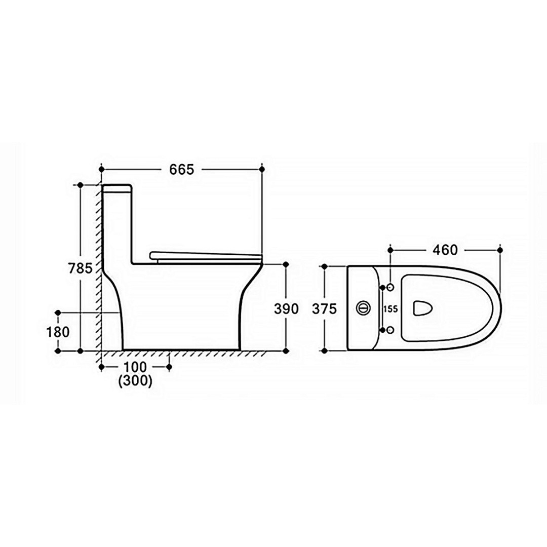 Приобрести azario унитаз - моноблок sente 375х665x785 напольный, безободковый, горизонтальный слив, сиденье дюропласт микролифт az-8614