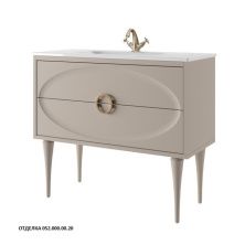 Caprigo Тумба с раковиной MILANO 105 см, светло бежевая, эмаль