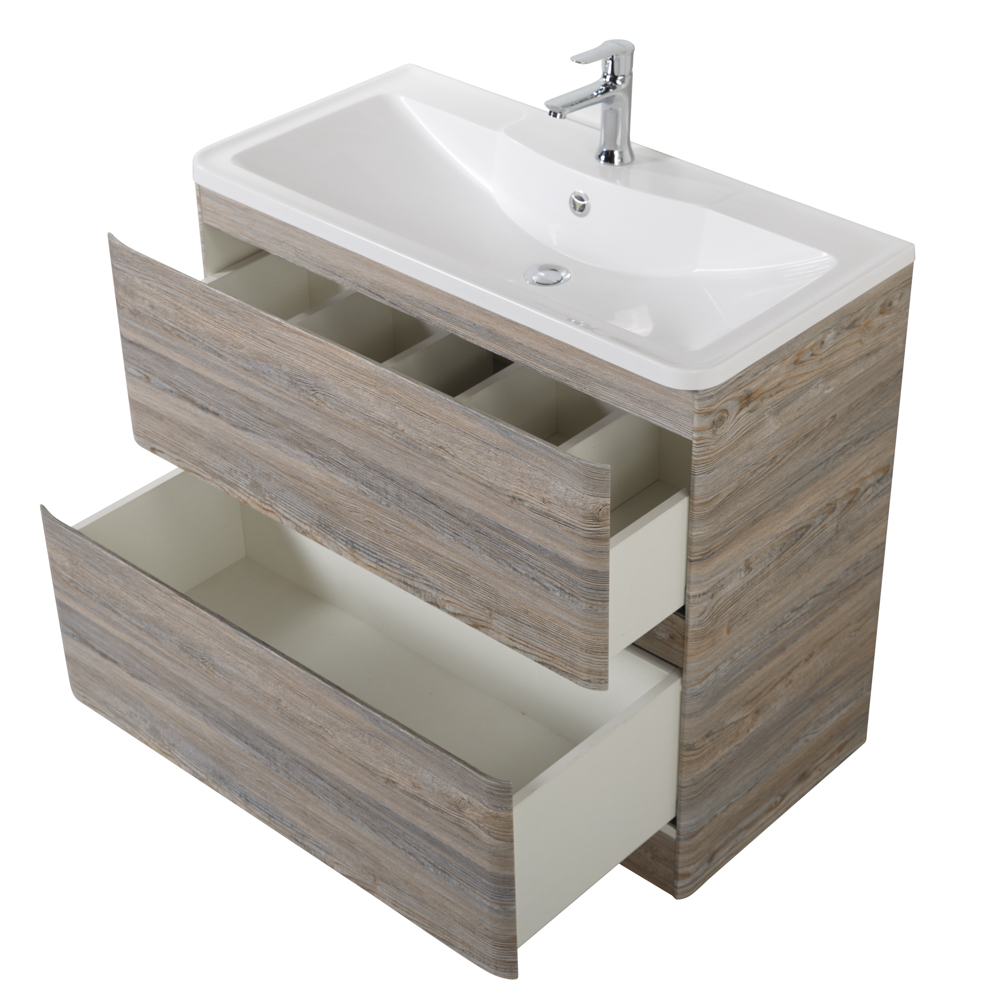 Приобрести belbagno тумба с раковиной albano 100 см, напольная pino scania, белая раковина