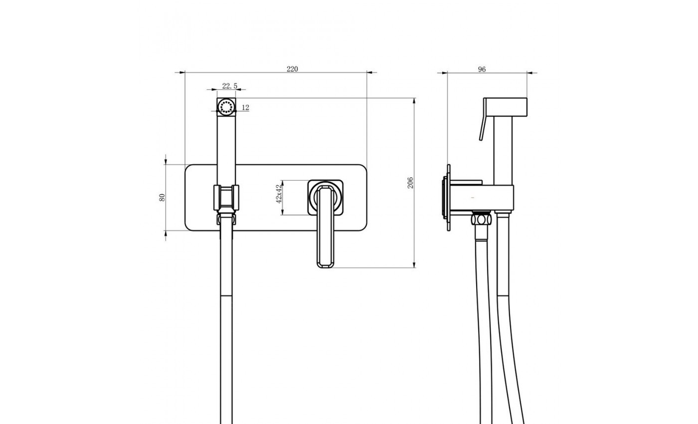 Приобрести lemark смеситель mista с гигиеническим душем, скрытый монтаж, белый\золото lm6419wg