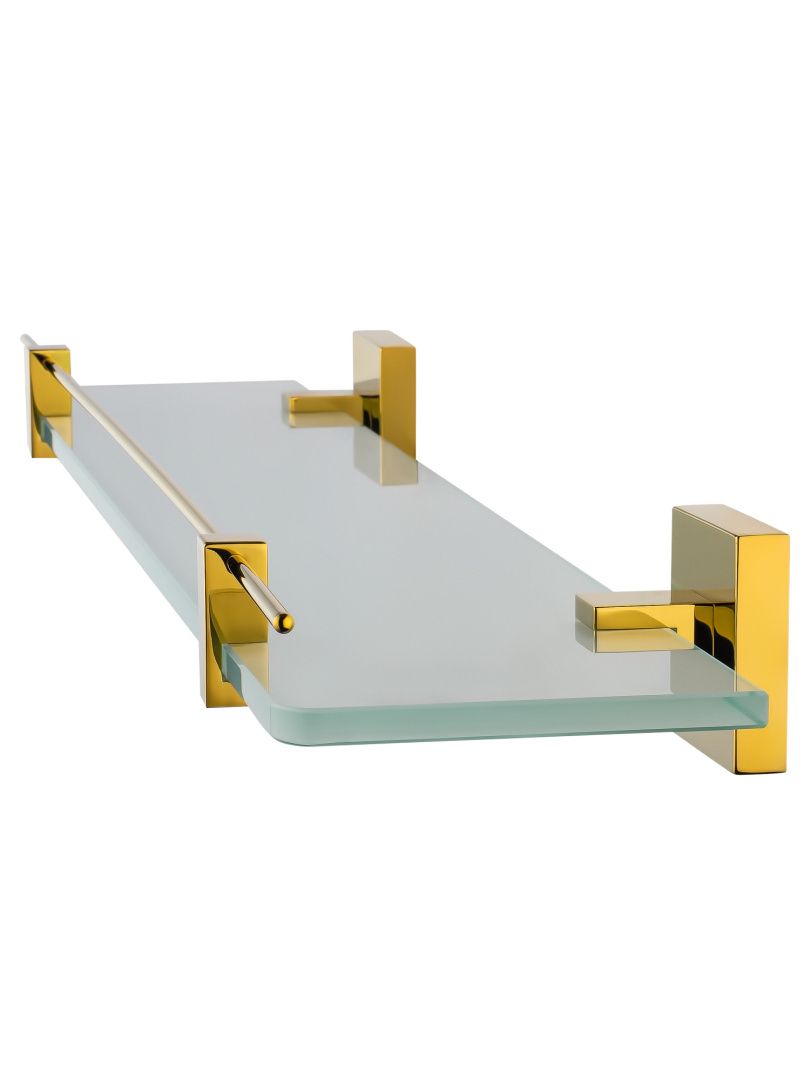 Приобрести стеклянная полка для ванной wonzon & woghand polo, темное золото (ww-8927-dg)