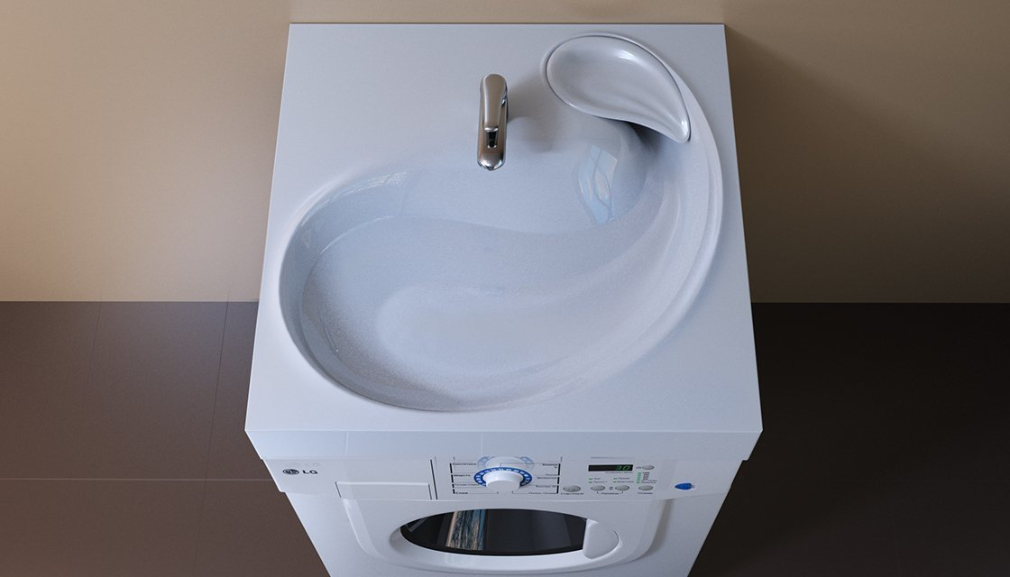 Приобрести jorno раковина над стиральной машиной 60х60 см, белая qopp 60