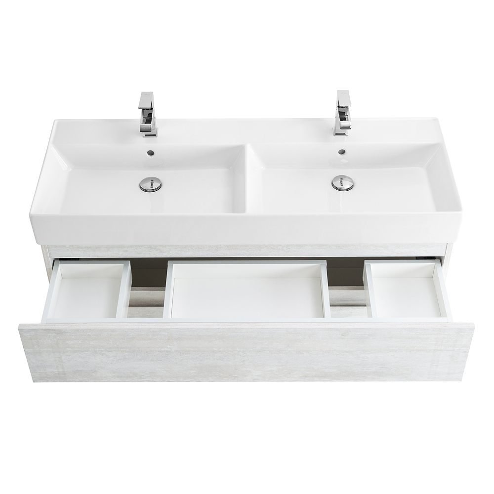 Приобрести cezares тумба подвесная с раковиной molveno 46 120 см legno bianco, белая molveno 46-120-2c-so-2-lb