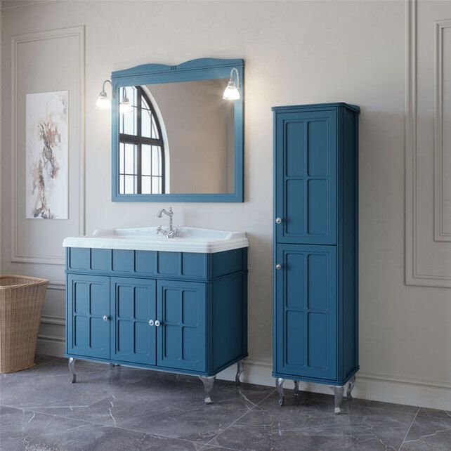 Приобрести caprigo пенал borgo 40 см, правый, синий, эмаль