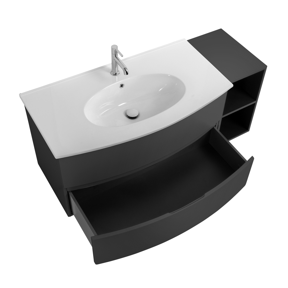 Приобрести cezares тумба подвесная с раковиной elettra 130 см grafite, графит 55526