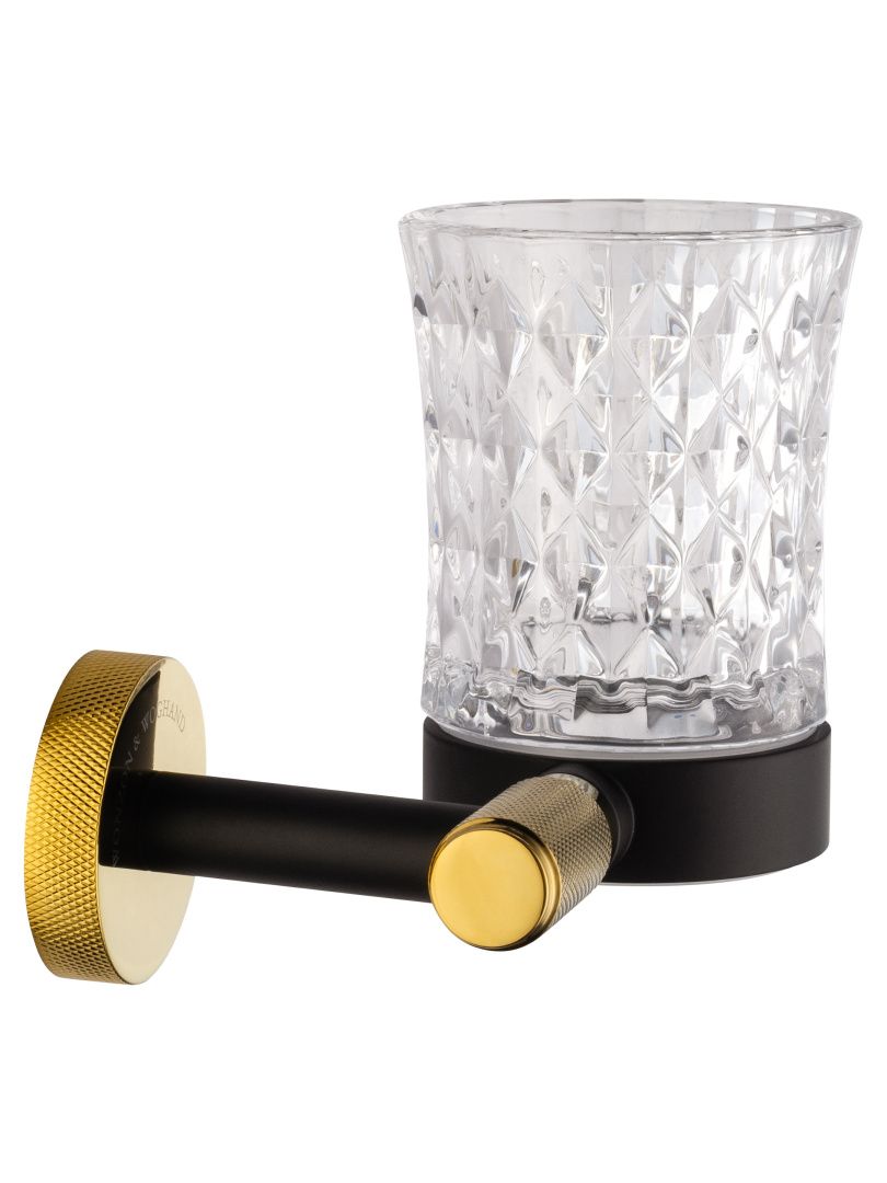 Приобрести стакан для зубных щеток с держателем wonzon & woghand majestic, черный/золото (ww-9221)