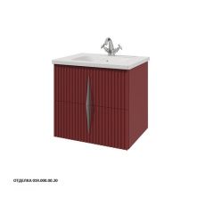 Caprigo Тумба с раковиной NOVARA 60 см, красная, эмаль