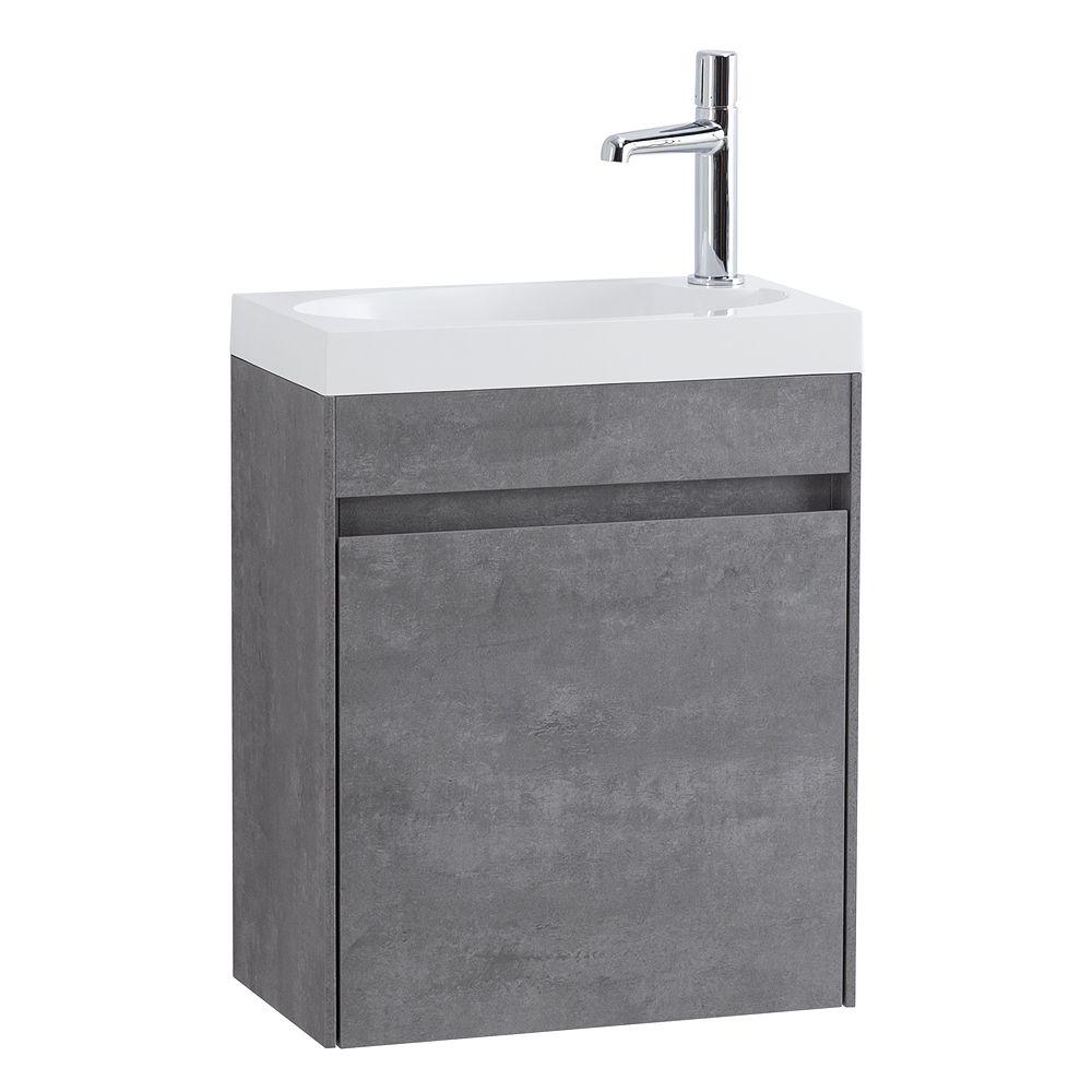 Приобрести belbagno тумба с раковиной pietra mini 46 см, подвесная с дверью 46-r stucco cemento, белая раковина