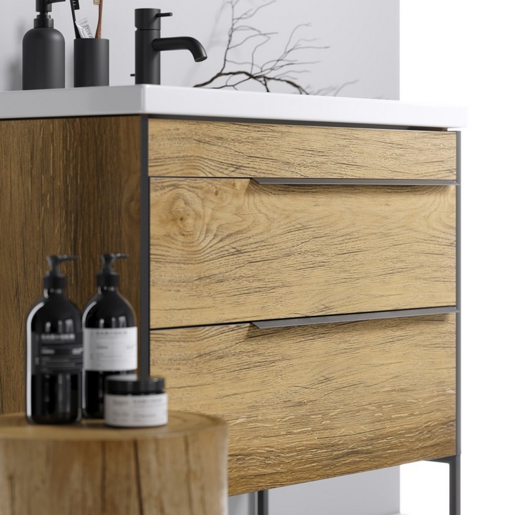 Приобрести тумба подвесная с раковиной aqwella fargo 70 см, дуб балтийский frg0107db