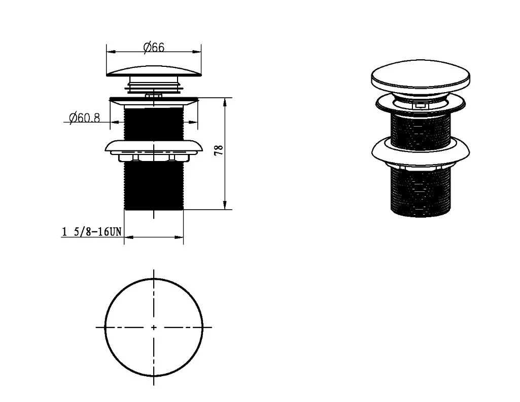 Приобрести boheme донный клапан brillante, с переливом, хром 612/2