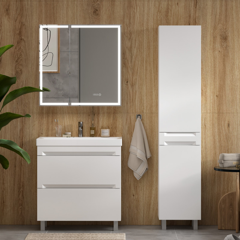 Приобрести equil тумба напольная с раковиной corner 80 см, белая tpcrnr80.2y-06