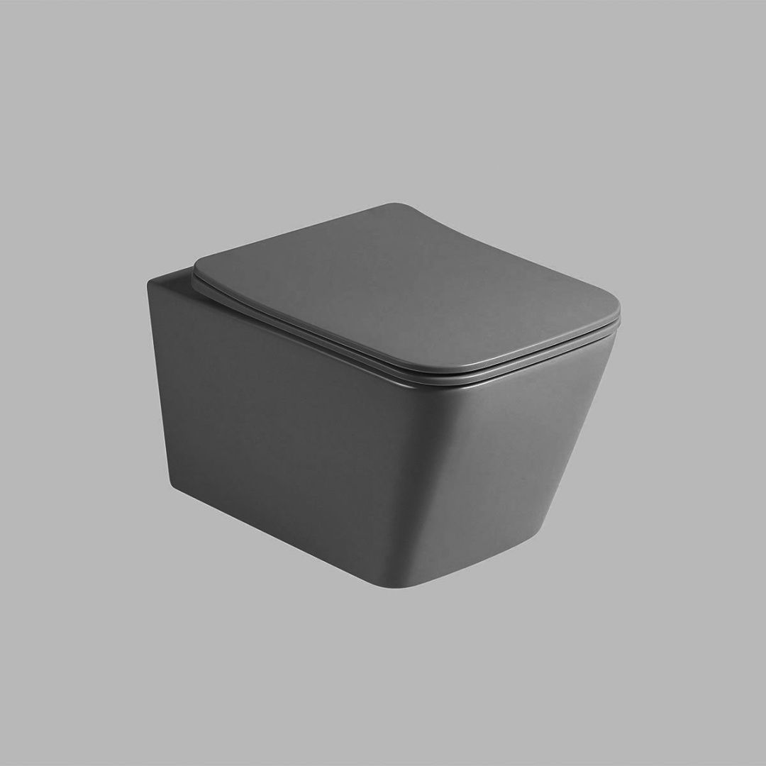 Приобрести vincea унитаз подвесной piatti q-line, ультратонкое сиденье, микролифт, антрацит матовый vt1-12ma