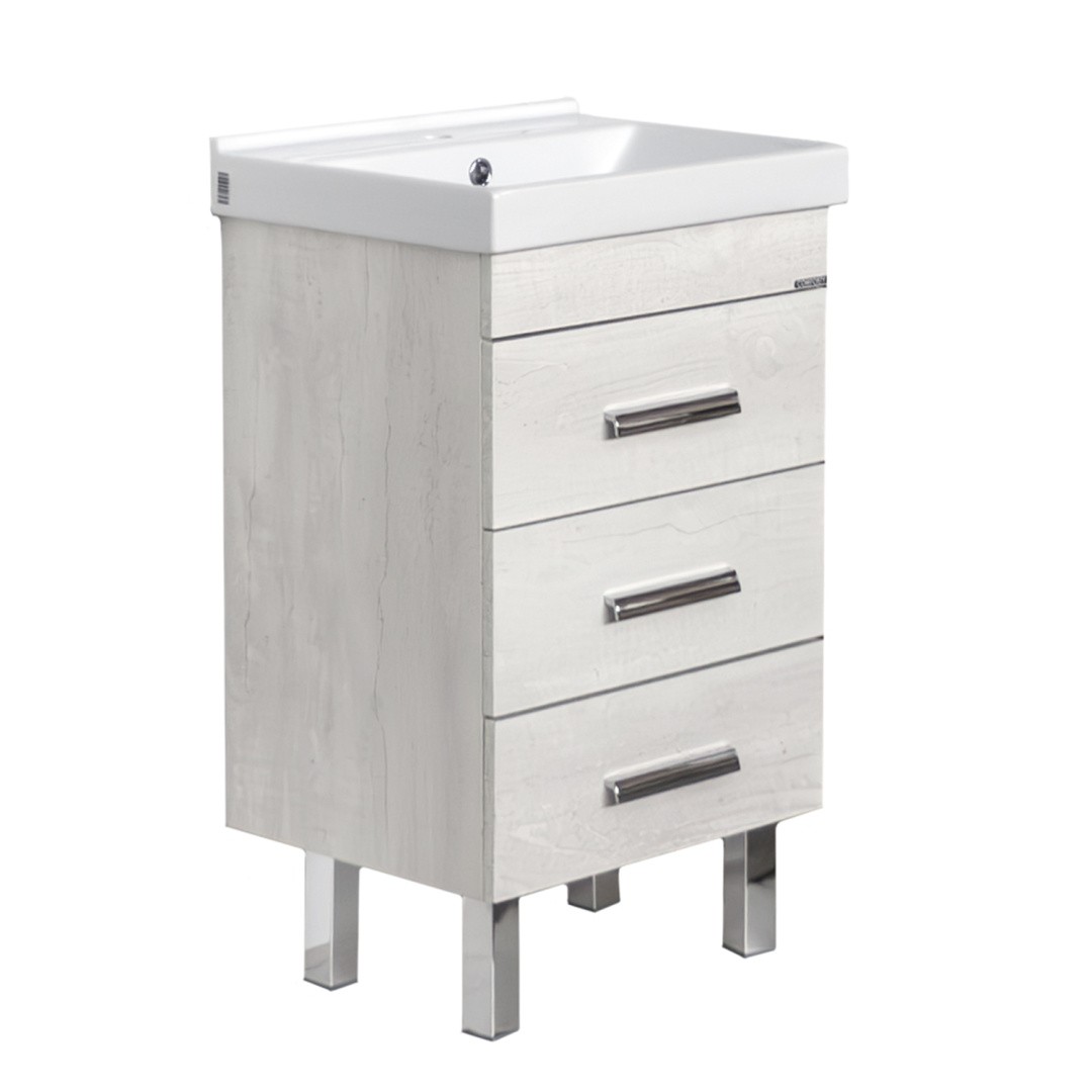 Приобрести сomforty тумба с раковиной "никосия-50н" дуб белый