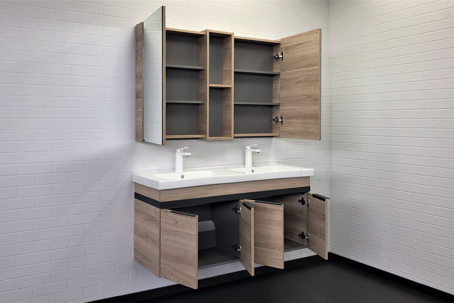 Приобрести сomforty зеркало-шкаф "дуэт-75" дуб натуральный