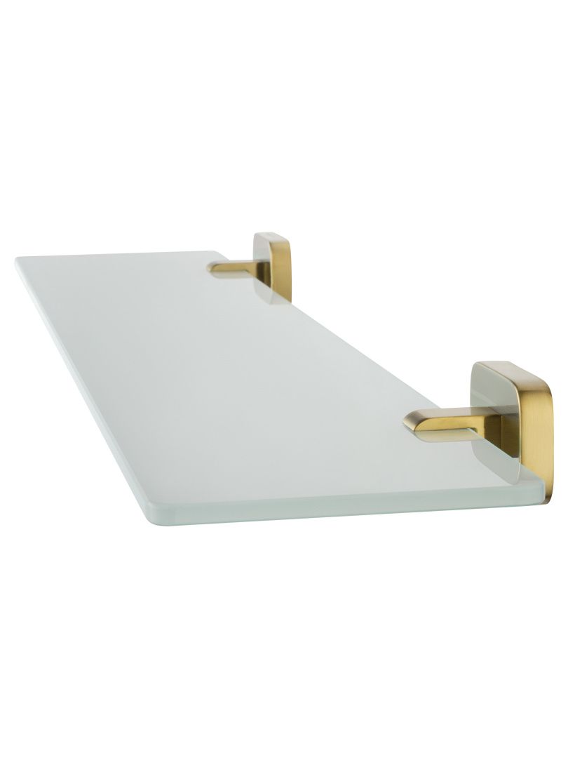 Приобрести стеклянная полка для ванной wonzon & woghand graffity, брашированное золото (ww-9327-bg)