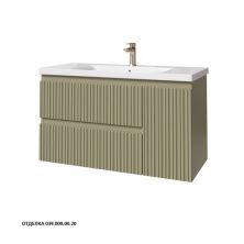 Caprigo Тумба с раковиной FORTE-Smalty TYPE 100 см, правая, зеленая