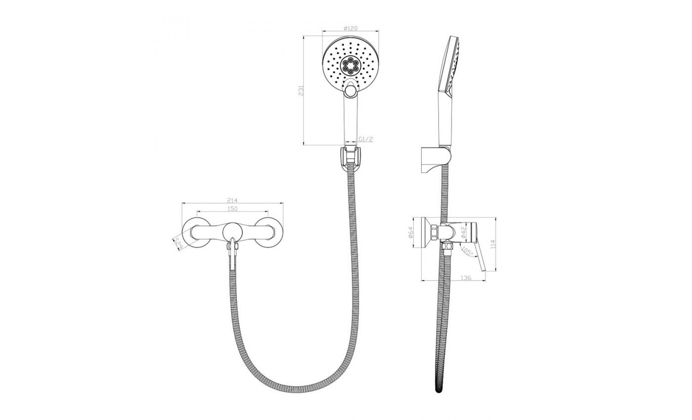 Приобрести lemark смеситель для душа minima, хром lm3803c
