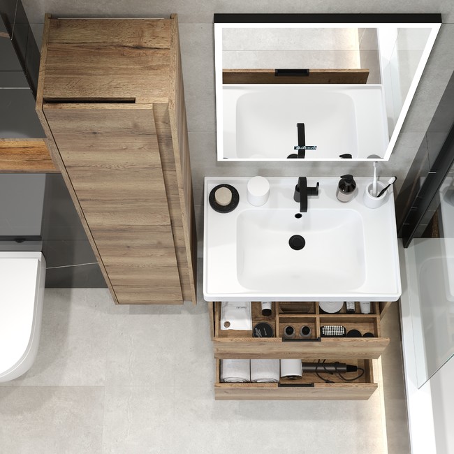 Приобрести briz пенал подвесной bern 35 см, дуб веллингтон