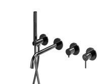 Hayzburg Встраиваемый смеситель для ванны и душа, черный хром HB-2004BCH