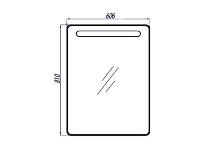 Приобрести зеркало-шкаф с подсветкой америна 60 см, левый